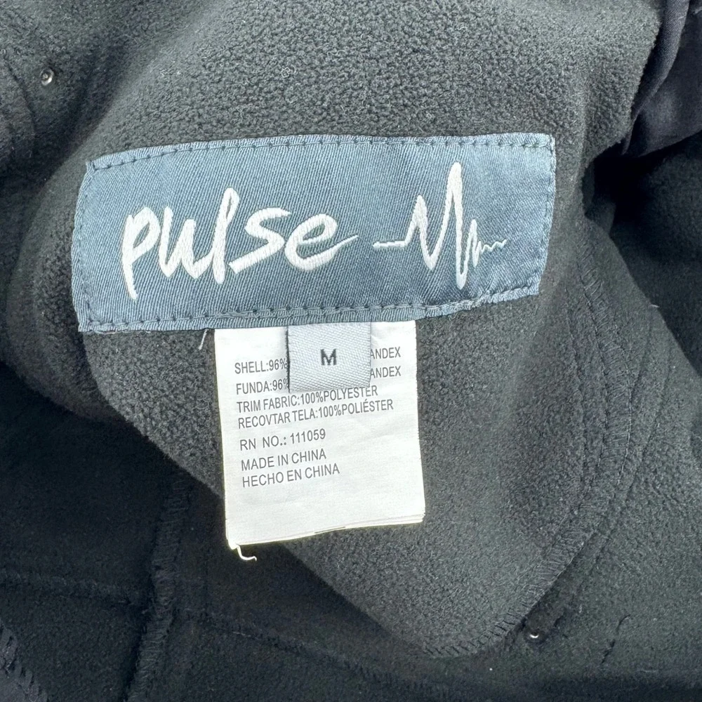 Pulse Womens Snow Pants Black Softshell Fleece Lined Ski Trousers Medium